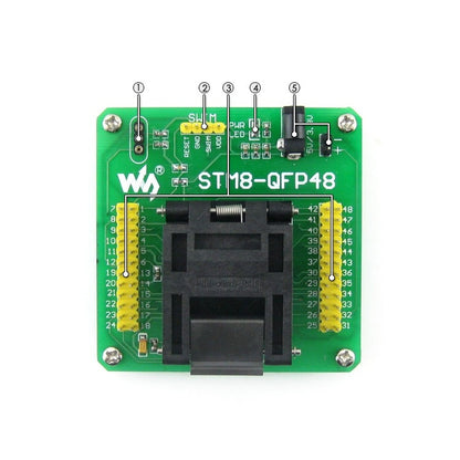 Waveshare STM8-QFP48, Programmer Adapter by Waveshare