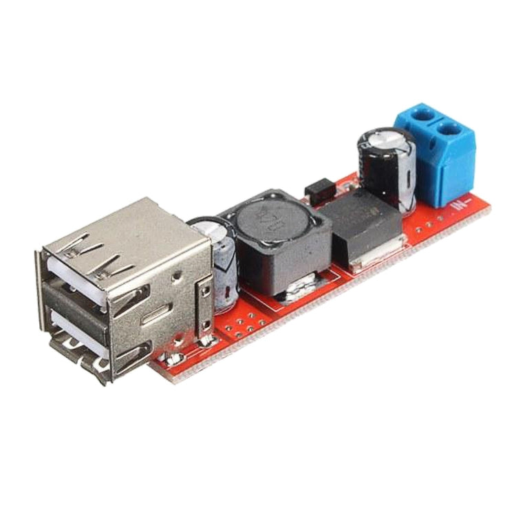 LDTR-WG0257 Dual USB 9V/12V/24V/36V to 5V Converter DC-DC 3A Step Down Power Module (Red) - Other Accessories by buy2fix | Online Shopping UK | buy2fix