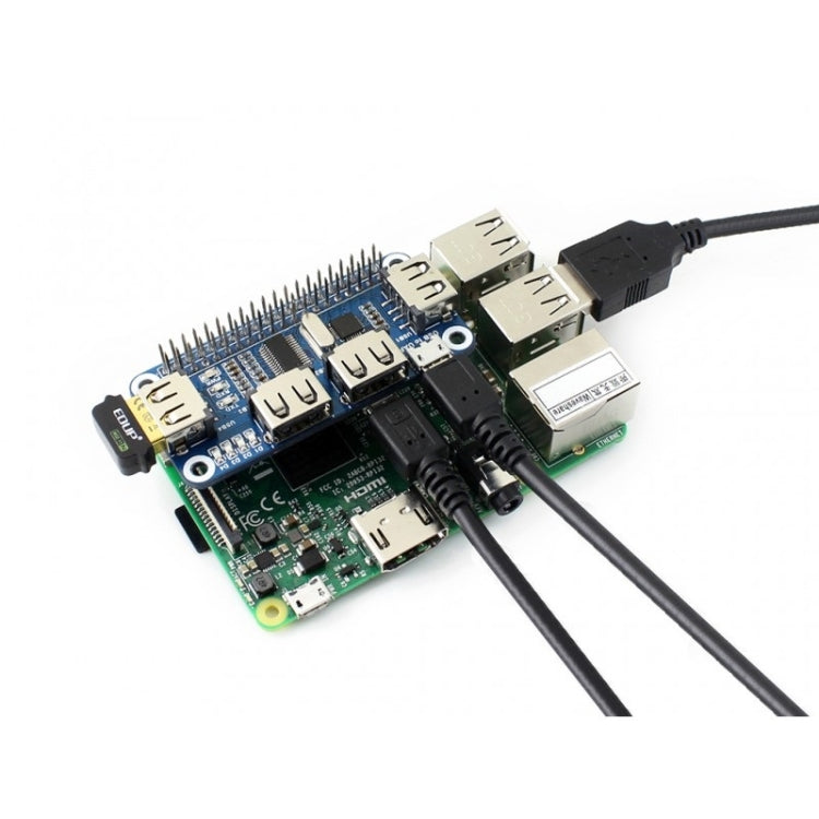 Waveshare 4 Port USB HUB HAT for Raspberry Pi - Modules Expansions Accessories by Waveshare | Online Shopping UK | buy2fix