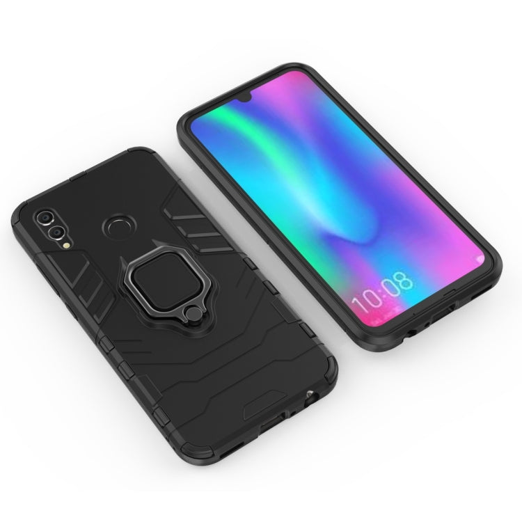 PC + TPU Shockproof Protective Case with Magnetic Ring Holder for Huawei Honor 10 Lite (Black) by buy2fix