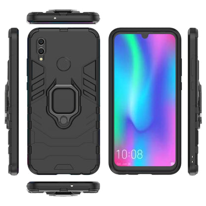 PC + TPU Shockproof Protective Case with Magnetic Ring Holder for Huawei Honor 10 Lite (Black) by buy2fix