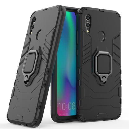 PC + TPU Shockproof Protective Case with Magnetic Ring Holder for Huawei Honor 10 Lite (Black) by buy2fix