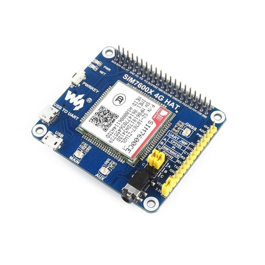 Waveshare 4G / 3G / 2G / GSM / GPRS / GNSS HAT for Raspberry Pi, LTE CAT4, for China