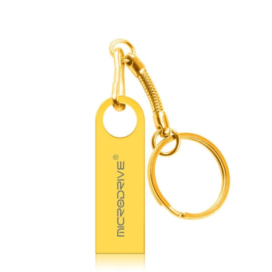 MicroDrive 64GB USB 2.0 Metal Waterproof High Speed U Disk(Gold)