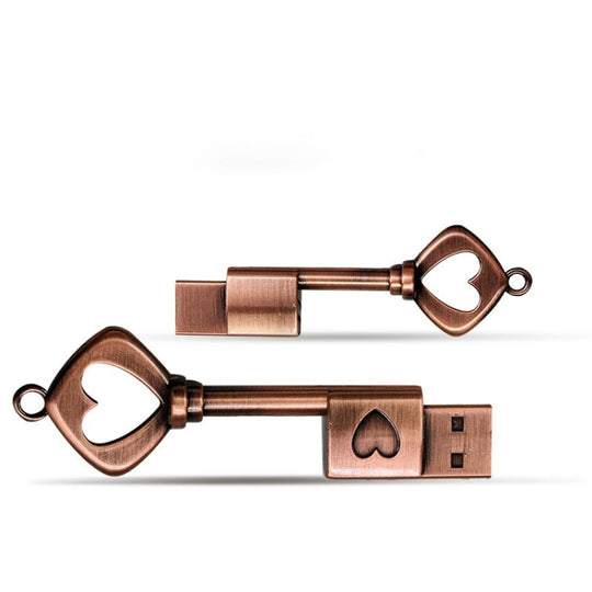 MicroDrive 64 Go USB 2.0 Cuivre Love Key U Disk