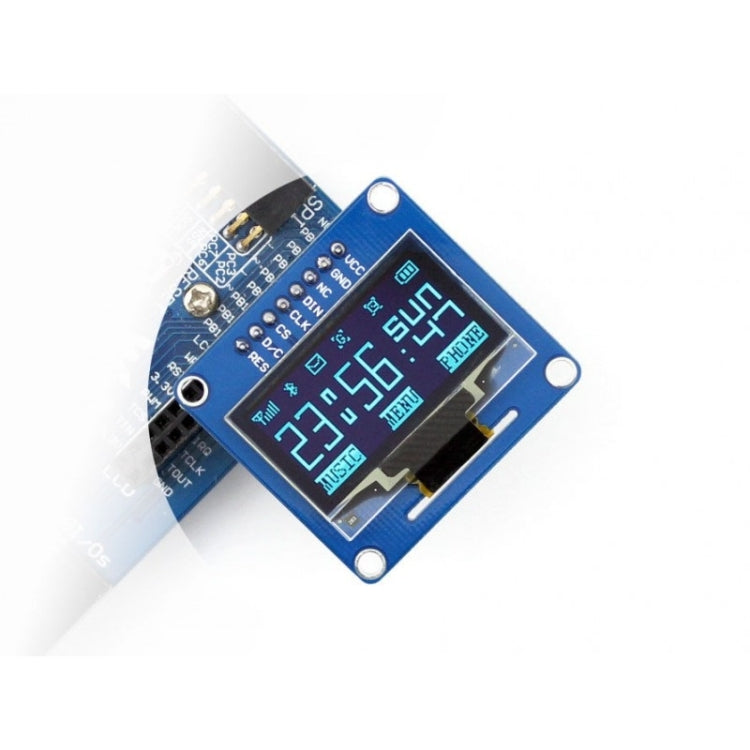 Waveshare 1.3 inch 128*64 OLED, SPI/I2C interfaces, Straight Vertical Pinheader - Modules Expansions Accessories by Waveshare | Online Shopping UK | buy2fix
