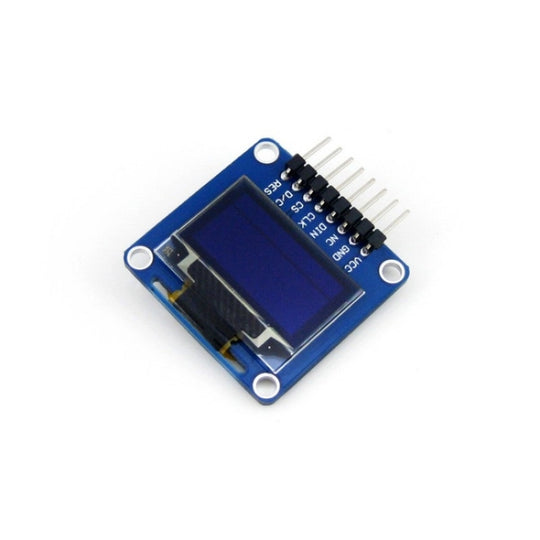 Waveshare 0.96 inch 128*64 OLED (A), SPI/I2C Interfaces, Angled Horizontal Pinheader