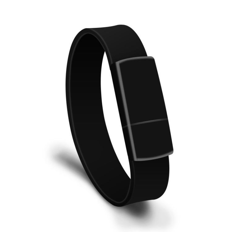MicroDrive 32GB USB 2.0 Fashion Bracelet Wristband U Disk (Black) - USB Flash Drives by MicroDrive | Online Shopping UK | buy2fix