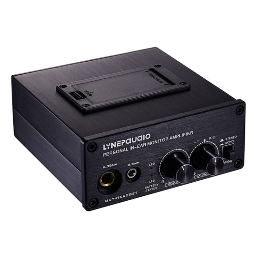 LINEPAUDIO B982 Power Amplifier Instrument Drummer Earphone Monitor Signal Amplifier, Dual XLR Input (Black) -  by buy2fix | Online Shopping UK | buy2fix