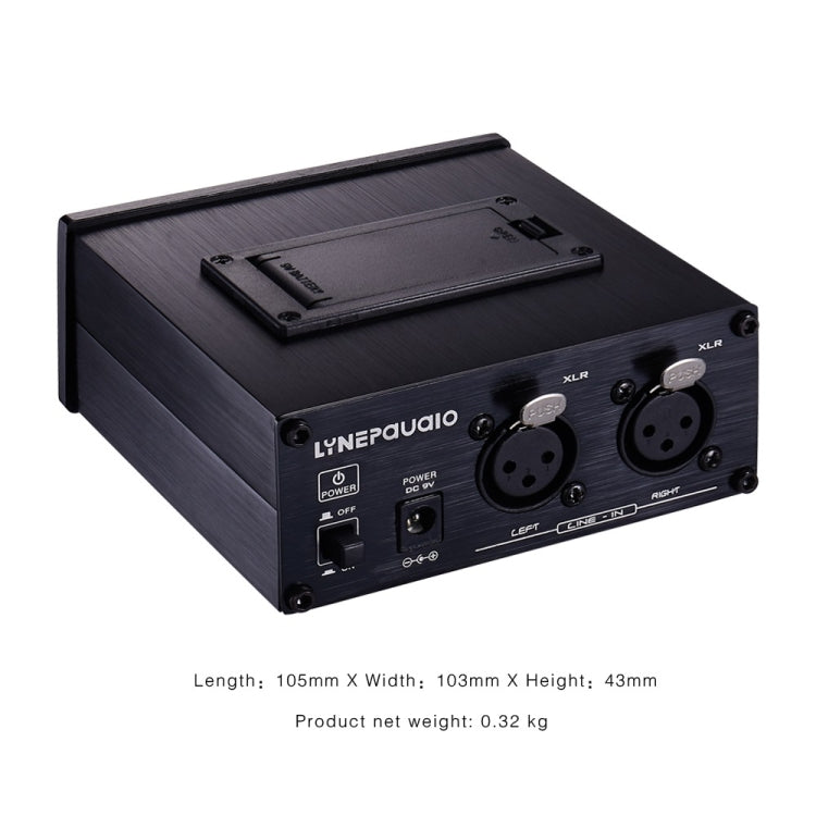 LINEPAUDIO B982 Power Amplifier Instrument Drummer Earphone Monitor Signal Amplifier, Dual XLR Input (Black) -  by buy2fix | Online Shopping UK | buy2fix
