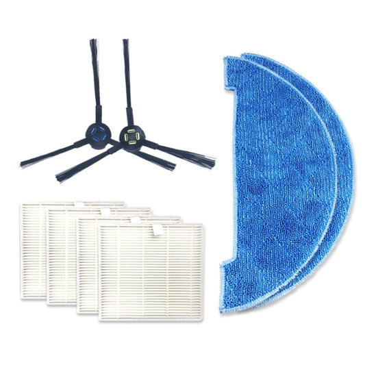 XI275 Pair I258 Side Brush + 4 PCS I206 Filter + 2 PCS I262 Cleaning Rag for ILIFE V8S - For ILIFE Accessories by buy2fix | Online Shopping UK | buy2fix
