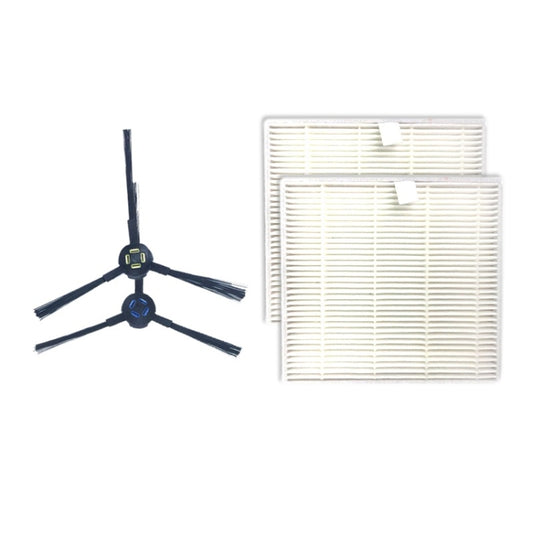 XI279 1 Pair I258 Side Brush + 2 PCS I206 Filter for ILIFE V8S - For ILIFE Accessories by buy2fix | Online Shopping UK | buy2fix