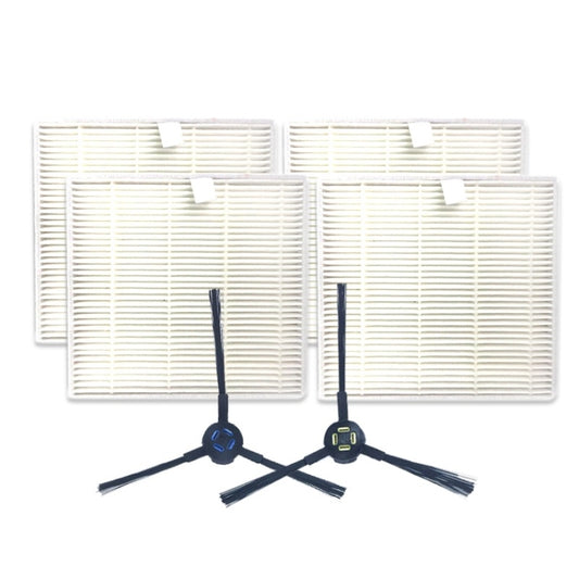 XI281 1 Pair I258 Side Brush + 4 PCS I206 Filter for ILIFE V8S - For ILIFE Accessories by buy2fix | Online Shopping UK | buy2fix