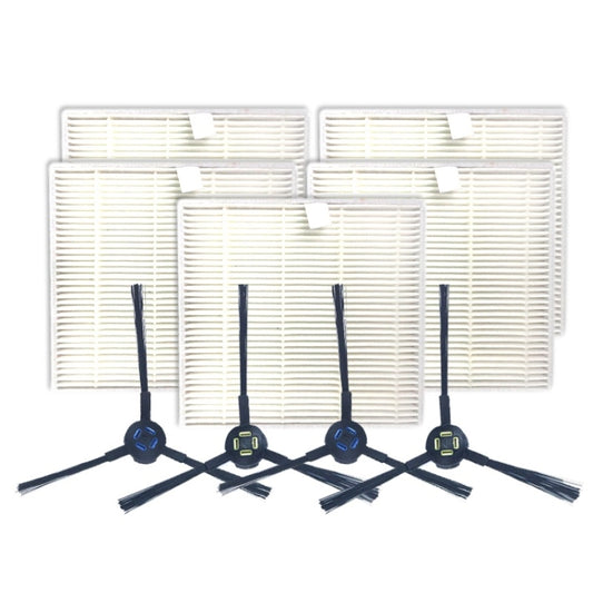 XI283 2 Pair I258 Side Brushes + 5 PCS I206 Filters for ILIFE V8S - For ILIFE Accessories by buy2fix | Online Shopping UK | buy2fix