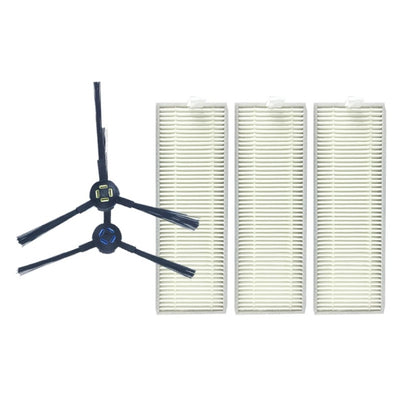 XI285 1 Pair I258 Side Brushes + 3 PCS I206 Filters for ILIFE X800 / A7 / A9 / X787 / X785 - For ILIFE Accessories by buy2fix | Online Shopping UK | buy2fix