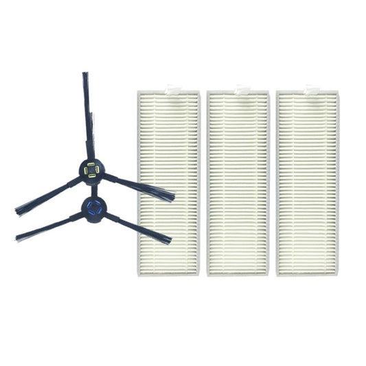XI285 1 Pair I258 Side Brushes + 3 PCS I206 Filters for ILIFE X800 / A7 / A9 / X787 / X785 - For ILIFE Accessories by buy2fix | Online Shopping UK | buy2fix