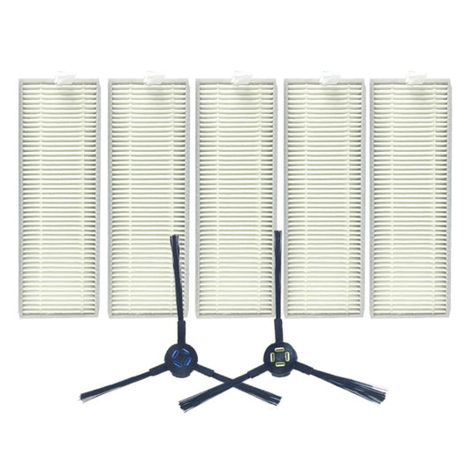 XI287 5 PCS I259 Filter +1 Pair I258 Side Brush for ILIFE A7 / A9 - For ILIFE Accessories by buy2fix | Online Shopping UK | buy2fix