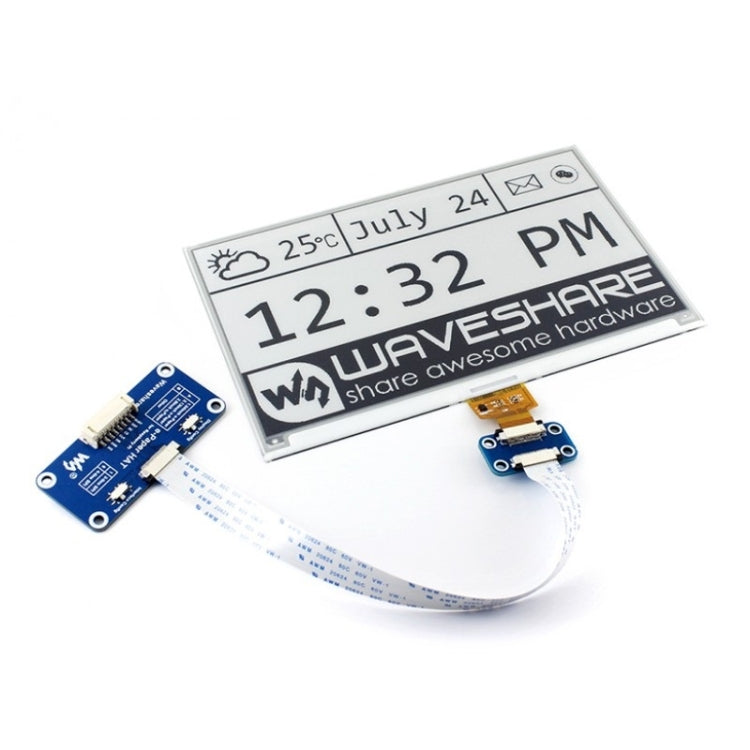 Waveshare 7.5 inch 800x400 Pixel E-Ink Display HAT for Raspberry Pi by Waveshare