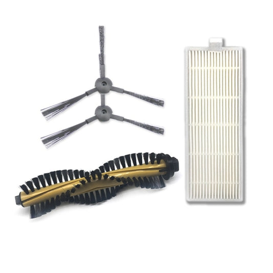 XI214 K614 Side Brushes + I207 Filter + I202 Main Brush Set for ILIFE A4 - For ILIFE Accessories by buy2fix | Online Shopping UK | buy2fix