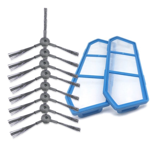 XI220 4 Pairs K614 Side Brushes + I205 Initial Effect Filter for ILIFE A4 / A4S / A6 - For ILIFE Accessories by buy2fix | Online Shopping UK | buy2fix