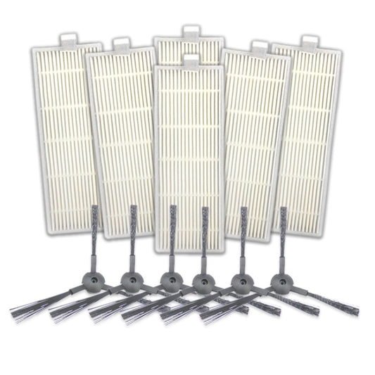 XI227 3 Pairs K614 Side Brushes *3+ 6 PCS I207 Filters for ILIFE A4 A4S A6 - For ILIFE Accessories by buy2fix | Online Shopping UK | buy2fix