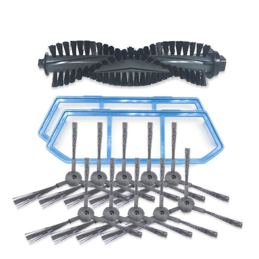 XI229 5 Pairs K614 Side Brushes + 2 PCS Initial Effect Filters+ I203 Main Brush Set for ILIFE A4S - For ILIFE Accessories by buy2fix | Online Shopping UK | buy2fix