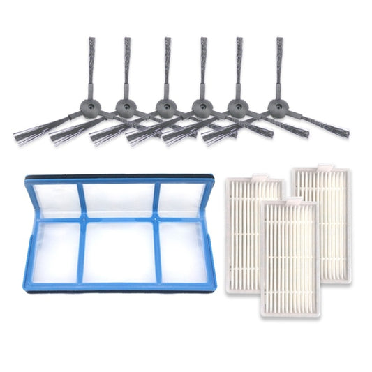 XI237 3 Pairs K614  Side Brushes + 3 PCS I208 Filters + I204 Filter Cotton Filter Set for ILIFE V5S Pro / V50 / V5S - For ILIFE Accessories by buy2fix | Online Shopping UK | buy2fix