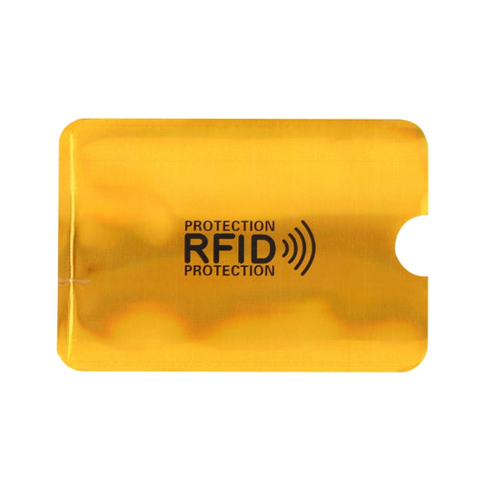 100pcs Aluminum Foil RFID Blocking Credit Card ID Bank Card Case Card Holder Cover, Size: 9 x 6.3cm (Gold) - Antimagnetic RFID Package by buy2fix | Online Shopping UK | buy2fix
