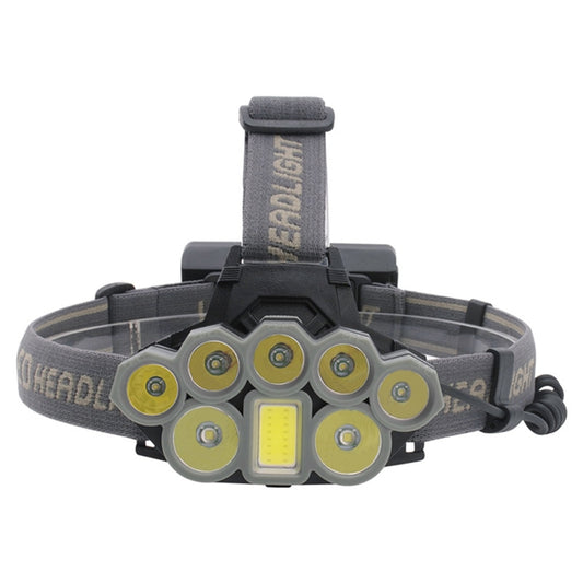 8 LEDs USB Rechargeable Outdoor Lighting Strong Light Night Fishing Headlight - Headlamp by YWXLight | Online Shopping UK | buy2fix