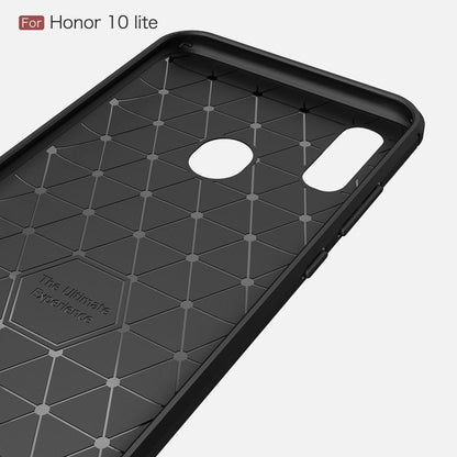 Carbon Fiber Texture TPU Shockproof Case For Huawei Honor 10 Lite / P Smart 2019 by buy2fix