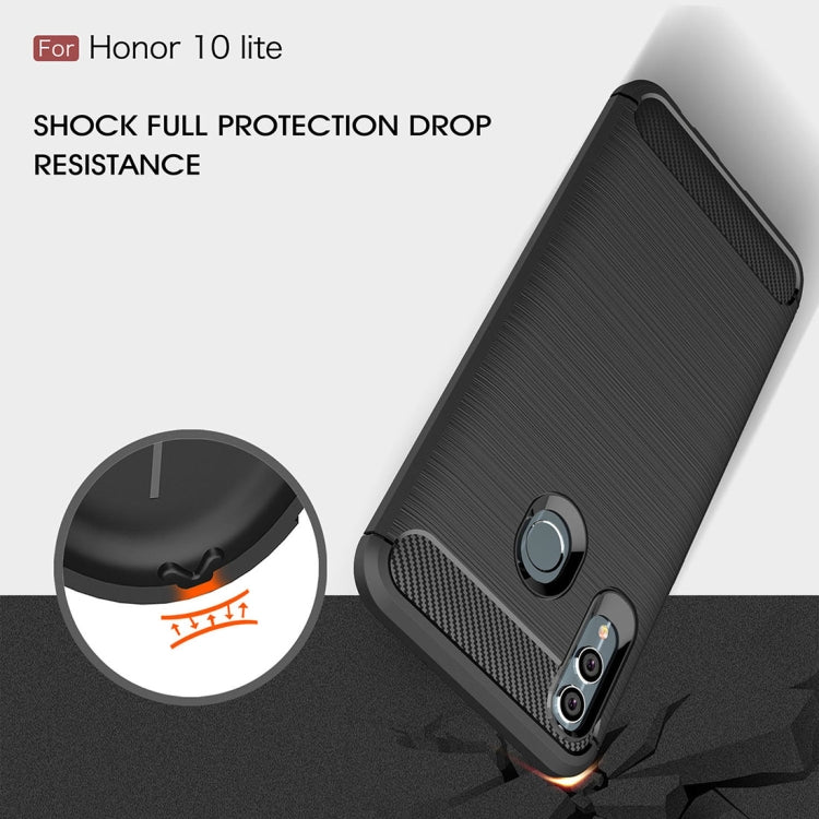 Carbon Fiber Texture TPU Shockproof Case For Huawei Honor 10 Lite / P Smart 2019 by buy2fix