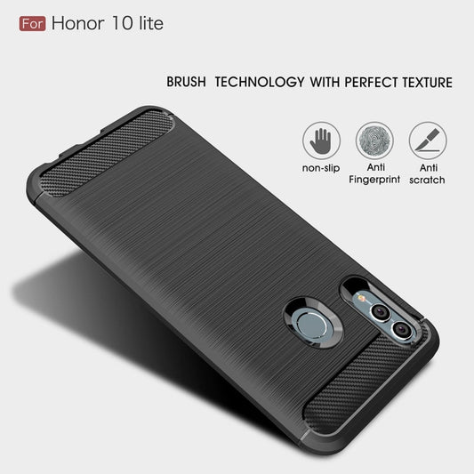 Carbon Fiber Texture TPU Shockproof Case For Huawei Honor 10 Lite / P Smart 2019 - Honor Cases by buy2fix | Online Shopping UK | buy2fix