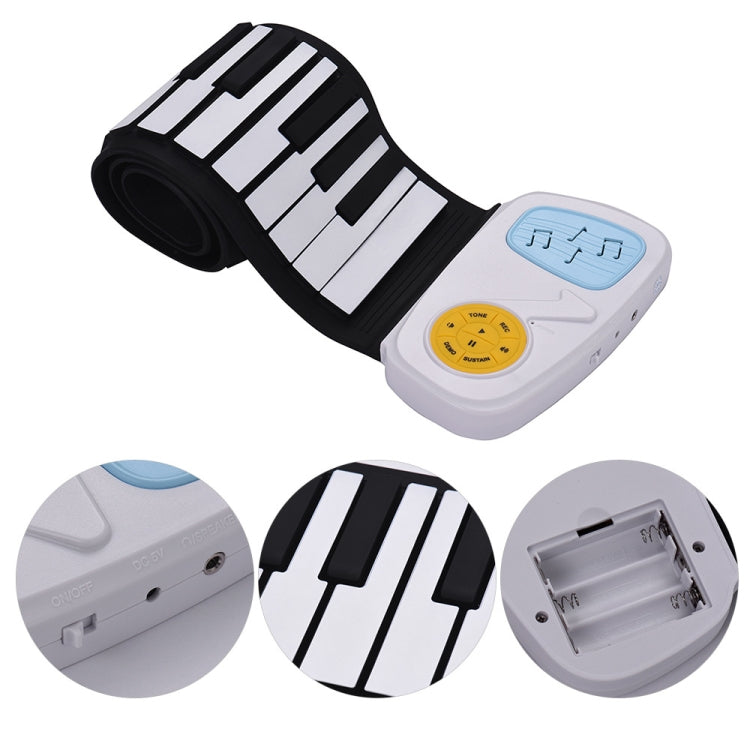 49-key Hand Roll Silicone Children Electronic Piano by buy2fix