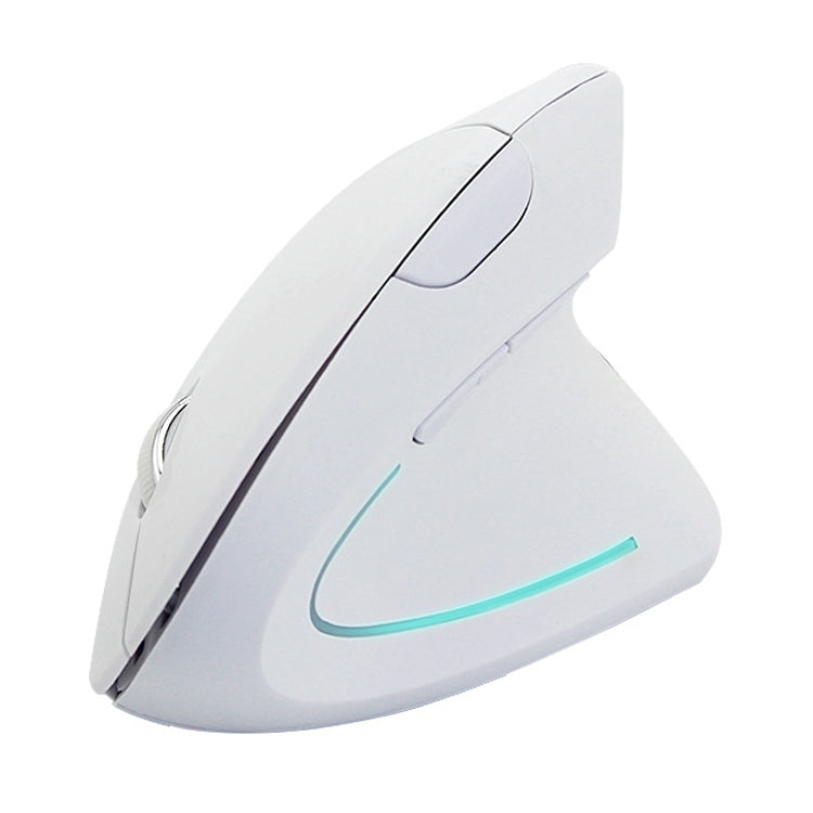 Battery Version Wireless Mouse Vertical 2.4GHz Optical Mouse (White) by buy2fix