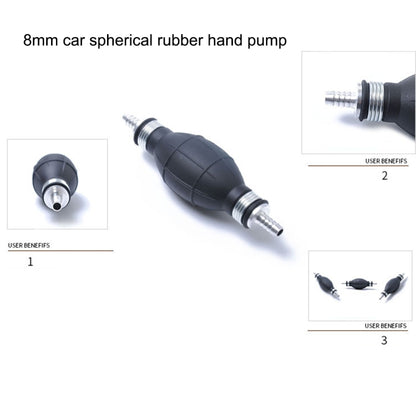 8mm Car Spherical Rubber Car Boat Motorcycle Gasoline Pump Crude Oil Pump Hand Pump - Engines & Engine Parts by buy2fix | Online Shopping UK | buy2fix