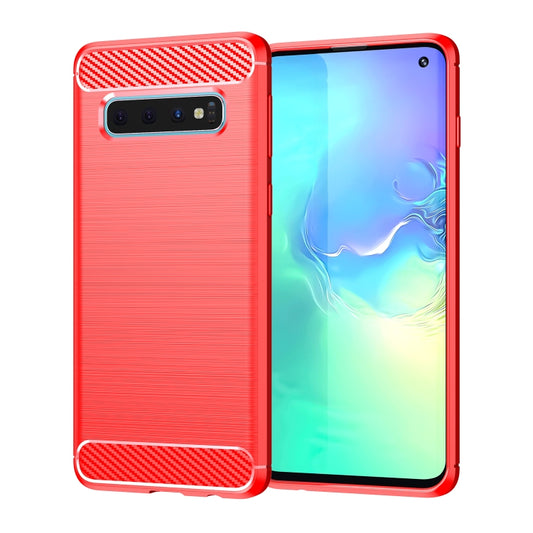 Brushed Texture Carbon Fiber TPU Case for Galaxy S10 by buy2fix